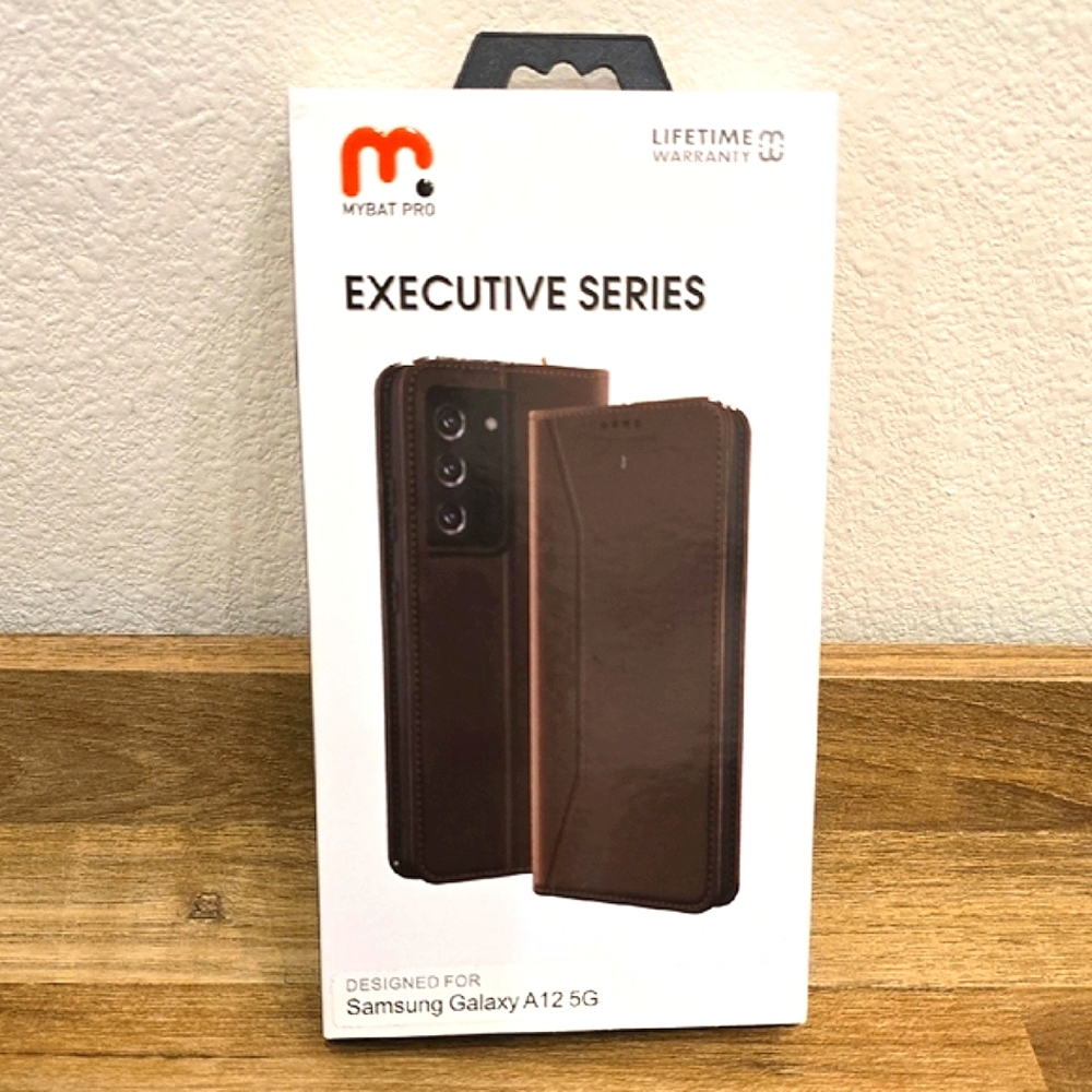 Mybat Pro Executive Series Brown Case for Samsung Galaxy A12 5G